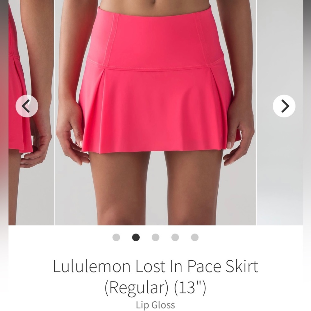 lululemon lost in pace skirt (13”) lip gloss
